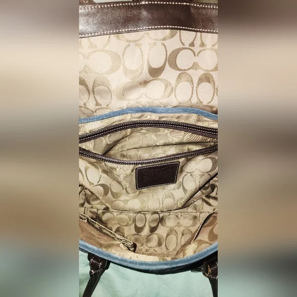 COACH VINTAGE SUEDE, BLUE SOHO-Hampton Satchel 9507 FREE SHIPPING - Picture 12 of 14